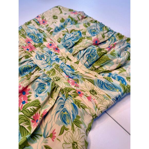 Plenty Frock by Tracy Reese Floral 100% Silk Strapless Dress Sz 6 - Picture 3 of 12